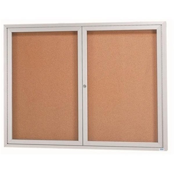 Aarco Aarco Products DCC2412R Aluminum Framed Enclosed Bulletin Board; Silver - 24 x 12 in. DCC2412R